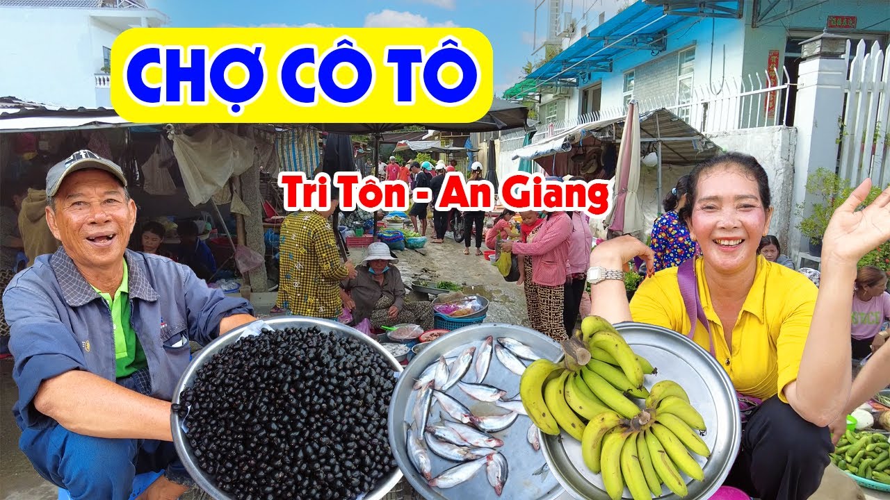 Thăm Chợ Cô Tô - An Giang: Ngỡ Ngàng Thực Phẩm Quá Rẻ, Bà Con Khmer Thân Thiện | Miền Tây Sông Nước