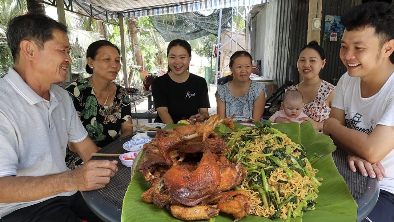 V398. Làm Mì Gà Giòn thơm ngon, đẹp mắt