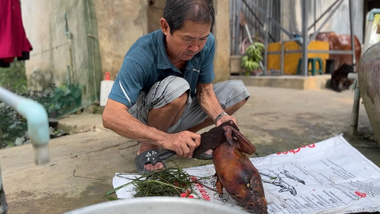 V394. Cha vào bếp làm món Vịt Giả Cầy quá ngon