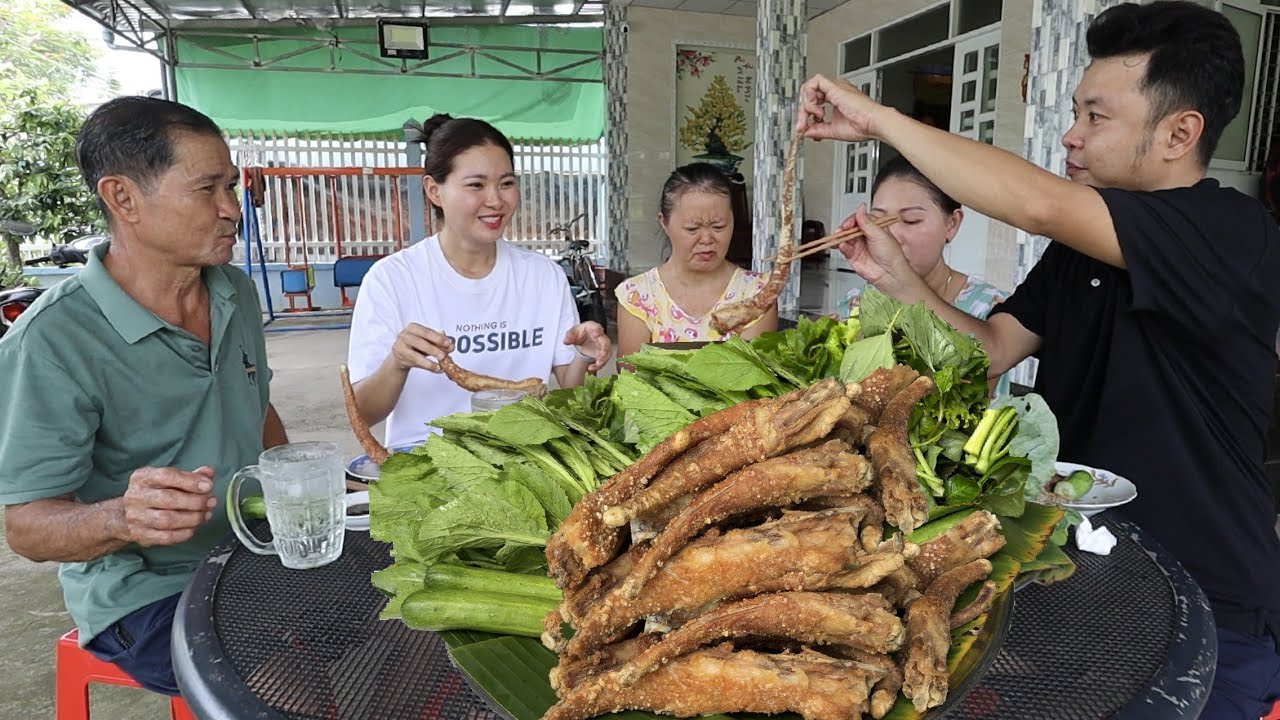 V408. Làm đuôi heo chiên giòn - Da phồng xốp quá đã