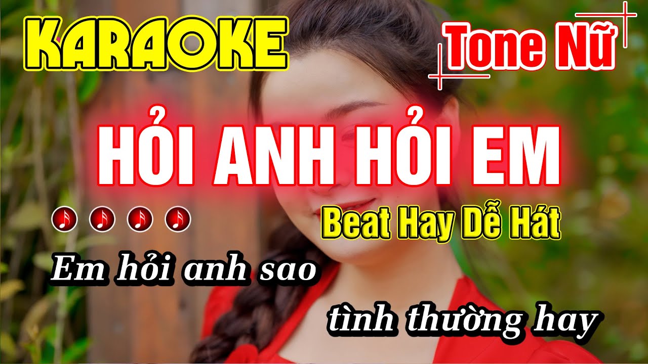 Hỏi Anh Hỏi Em Karaoke Tone Nữ Nhạc Sống HAY DỄ HÁT Beat Chuẩn Phối Mới - Minh Đức Karaoke