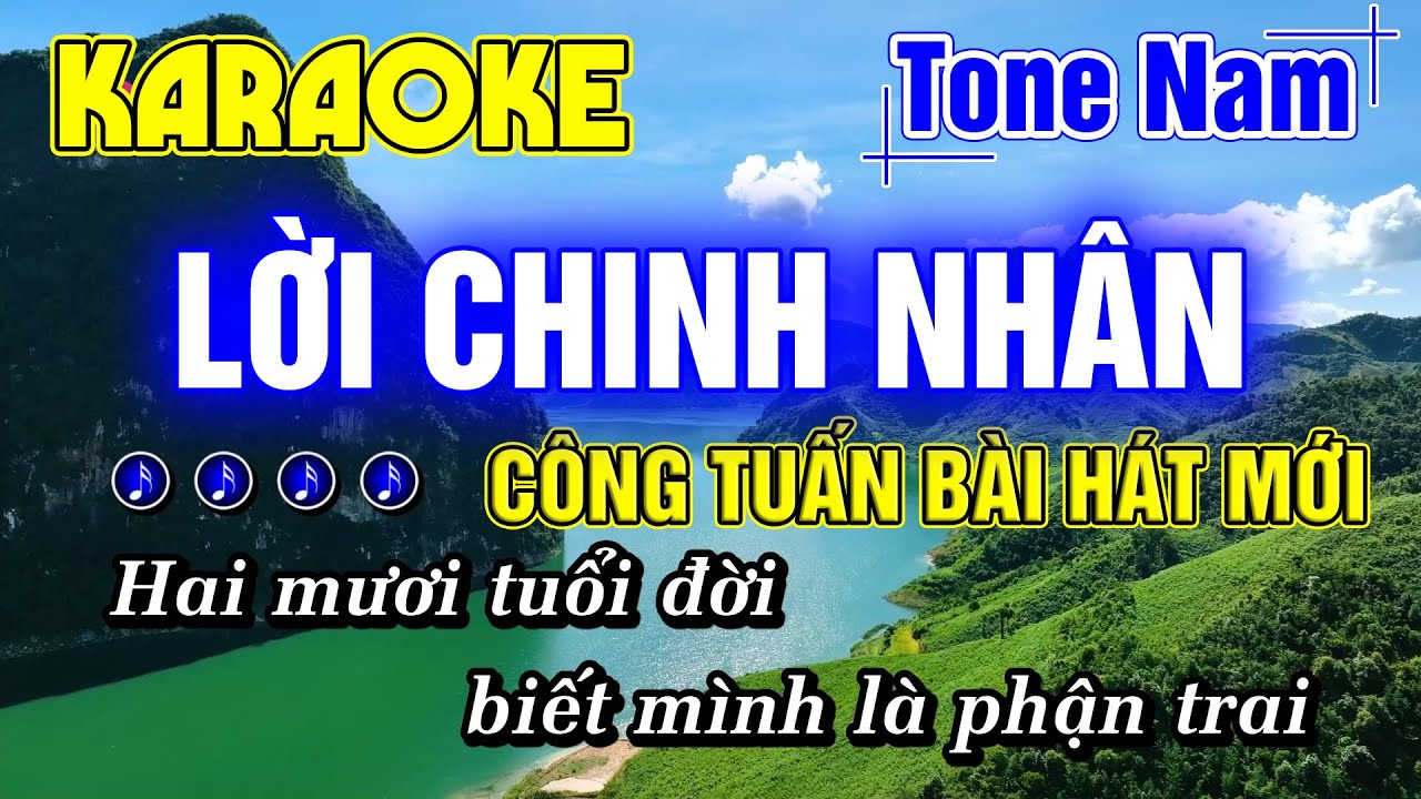 Lời Chinh Nhân Karaoke Tone Nam Nhạc Sống RUMBA BEAT PHỐI MỚI NHẤT - NHẠC LÍNH CÔNG TUẤN