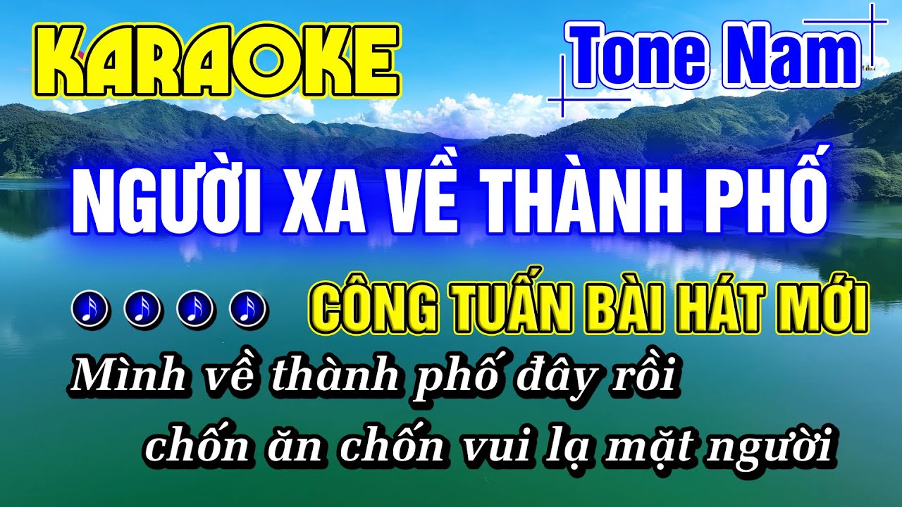 Người Xa Về Thành Phố Karaoke Tone Nam Nhạc Sống KARAOKE RUMBA BEAT PHỐI MỚI NHẤT - MINH ĐỨC KARAOKE