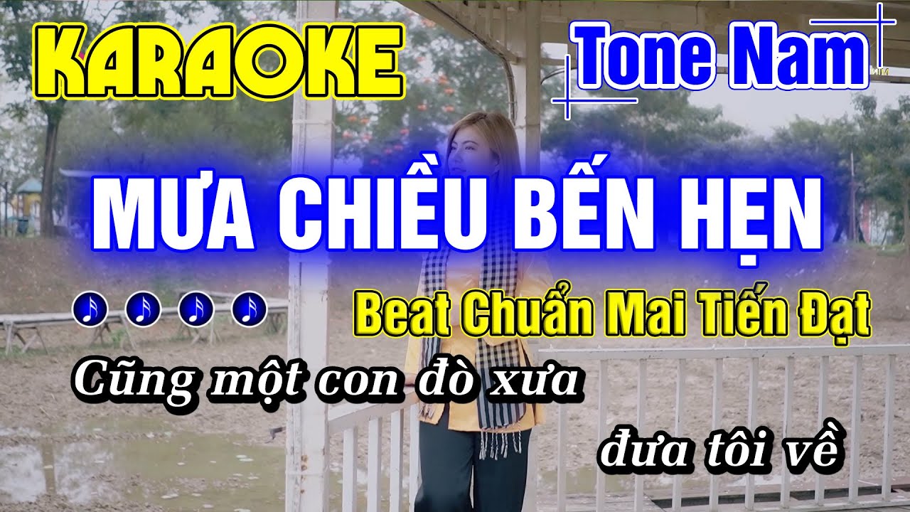 Mưa Chiều Bến Hẹn Karaoke Tone Nam Nhạc Sống Beat Chuẩn Mai Tiến Đạt - Minh Đức Karaoke