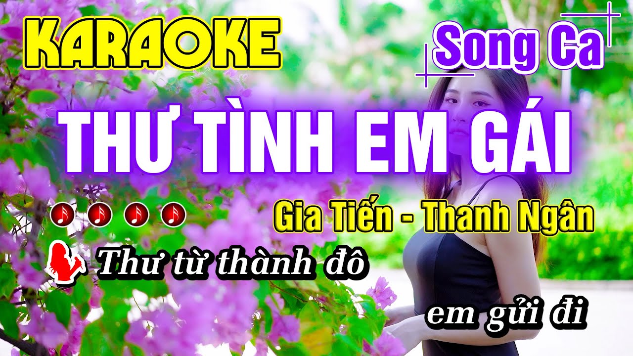 Thư Tình Em Gái Karaoke Song Ca Nhạc Sống Beat Chất Lượng Cao Minh Minh Đức Karaoke