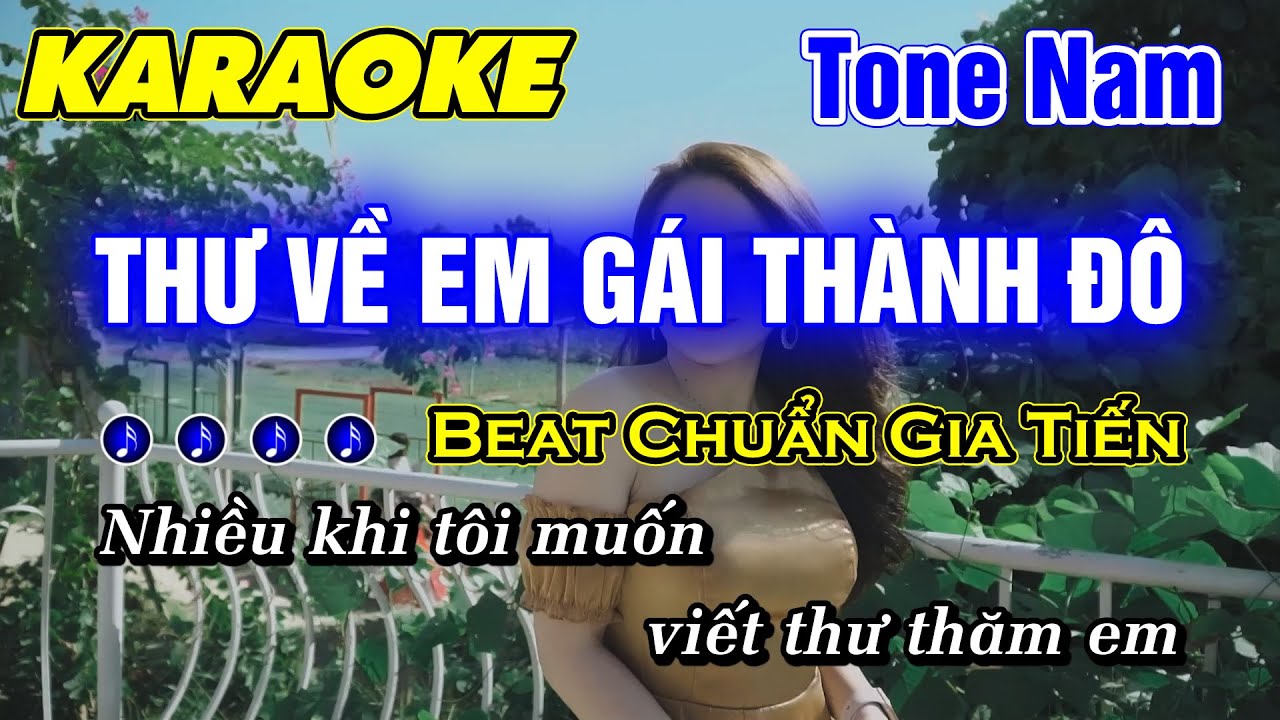 Karaoke Thư Về Em Gái Thành Đô Tone Nam Beat Chuẩn Ca Sỹ Gia Tiến - Minh Đức Karaoke