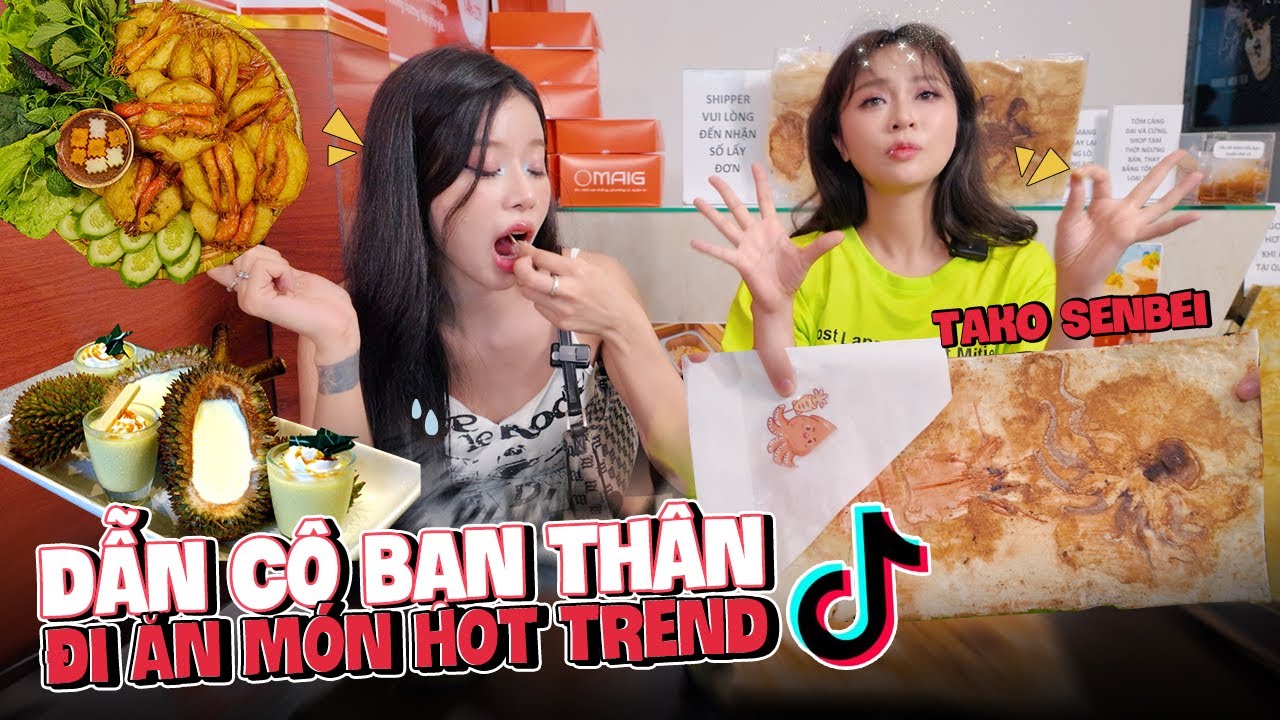 Dẫn bạn thân ăn vặt lề đường hot TikTok: Takosenbei, bánh tôm 10K...MisThy "mê mẫn" món này!?