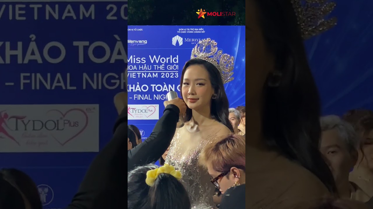 Bảo Ngọc diện trang phục "khủng", chặt đẹp dàn khách mời Miss World Vietnam 2023 | Moli Star #shorts