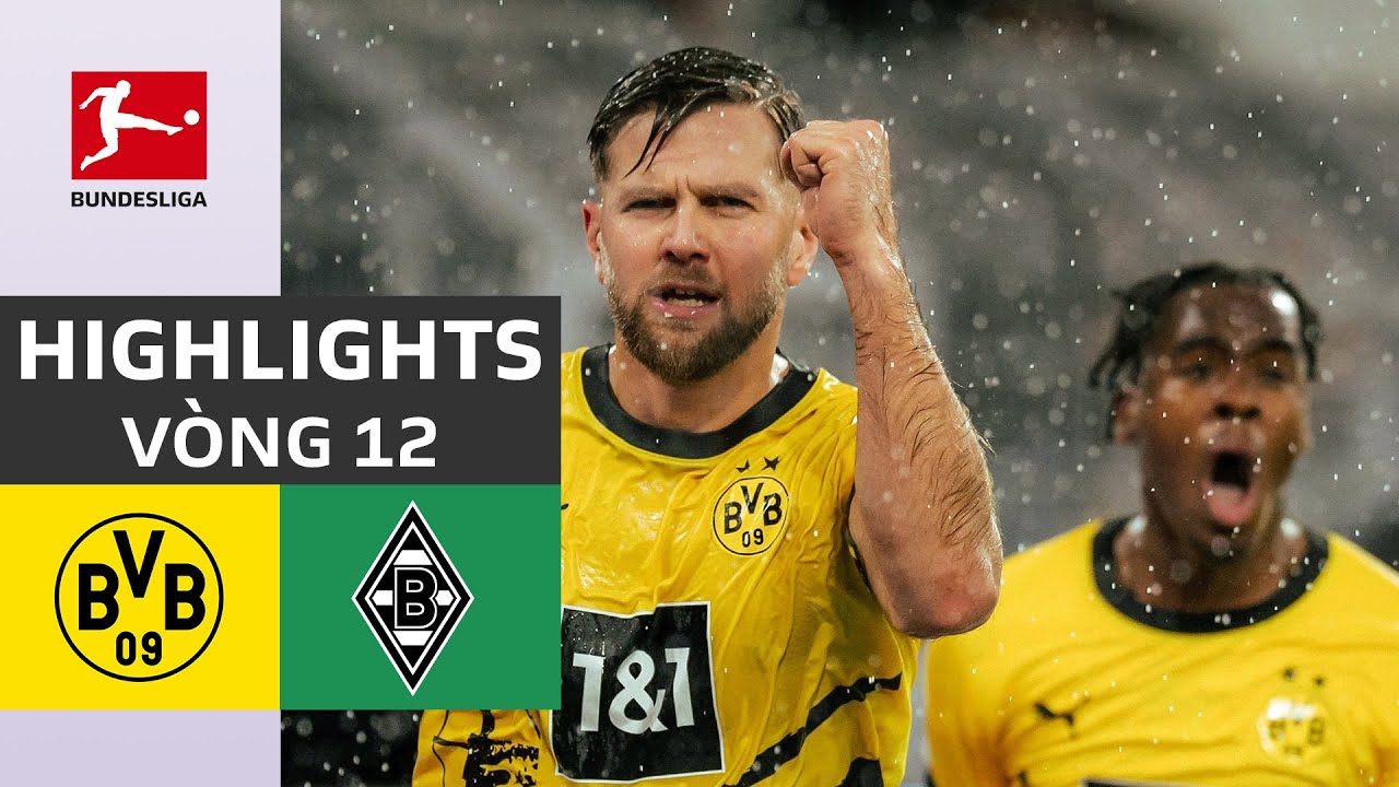 HIGHLIGHTS | Dortmund - M'gladbach | Đại tiếc 6 bàn thắng, Dortmund ngược dòng không tưởng