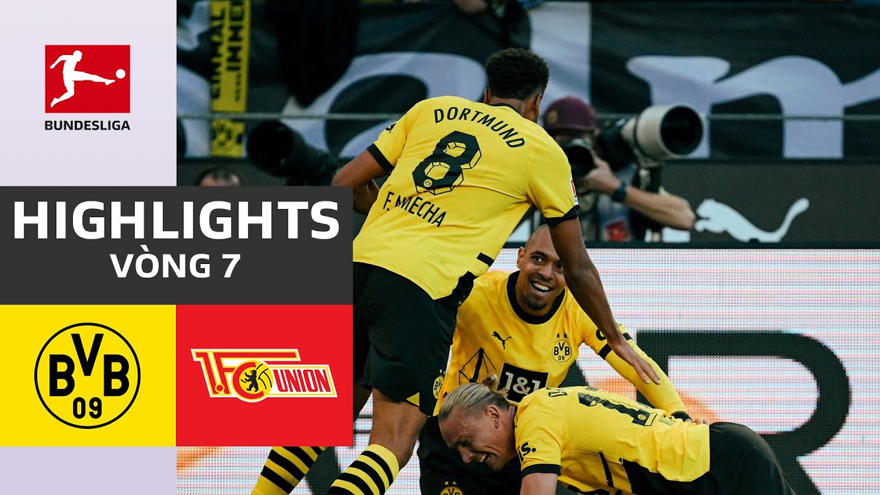 Highlights | Dortmund - Union Berlin | Dortmund ngược dòng ngoạn mục nhờ siêu phẩm của trung vệ trẻ