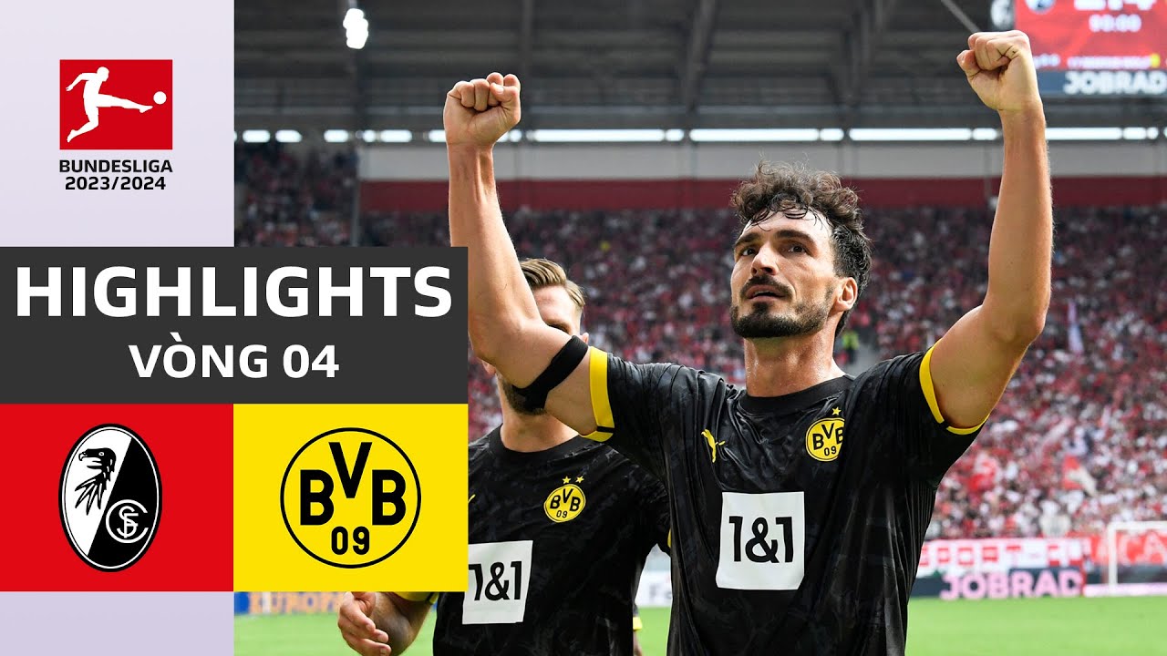 Highlights | Freiburg - Borussia Dortmund | Thẻ đỏ rượt đuổi kịch tính và hai bàn thắng quý như vàng