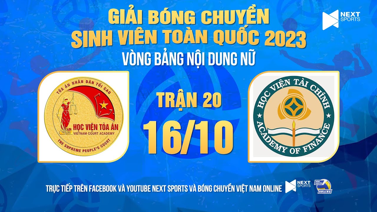 Trực tiếp | Nữ Học viện Tòa án - Nữ Học viện Tài chính | Giải bóng chuyền SV Toàn quốc 2023