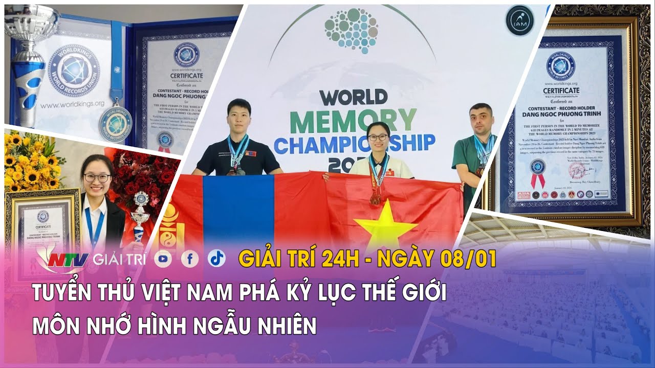 Tin nóng Giải trí 24h - 08/01: Tuyển thủ Việt Nam phá kỷ lục thế giới môn nhớ hình ngẫu nhiên