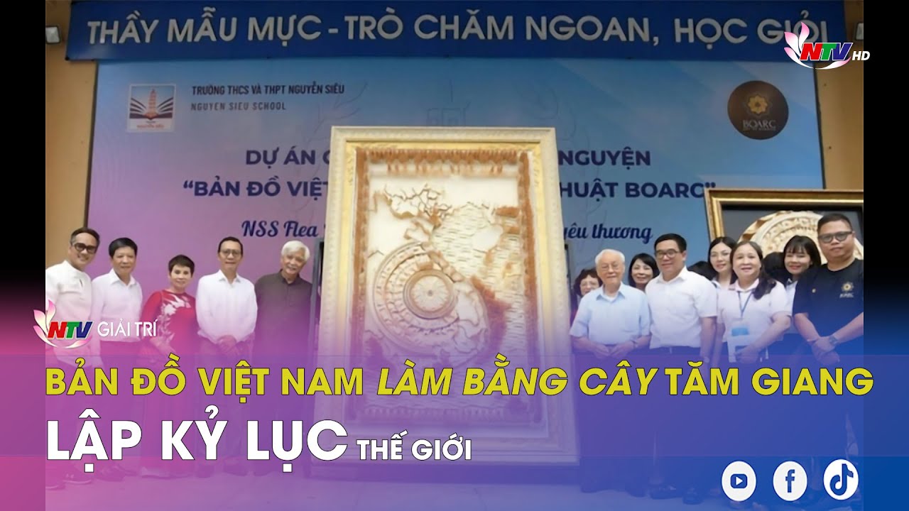 Bản đồ Việt Nam làm bằng cây tăm giang lập kỷ lục thế giới