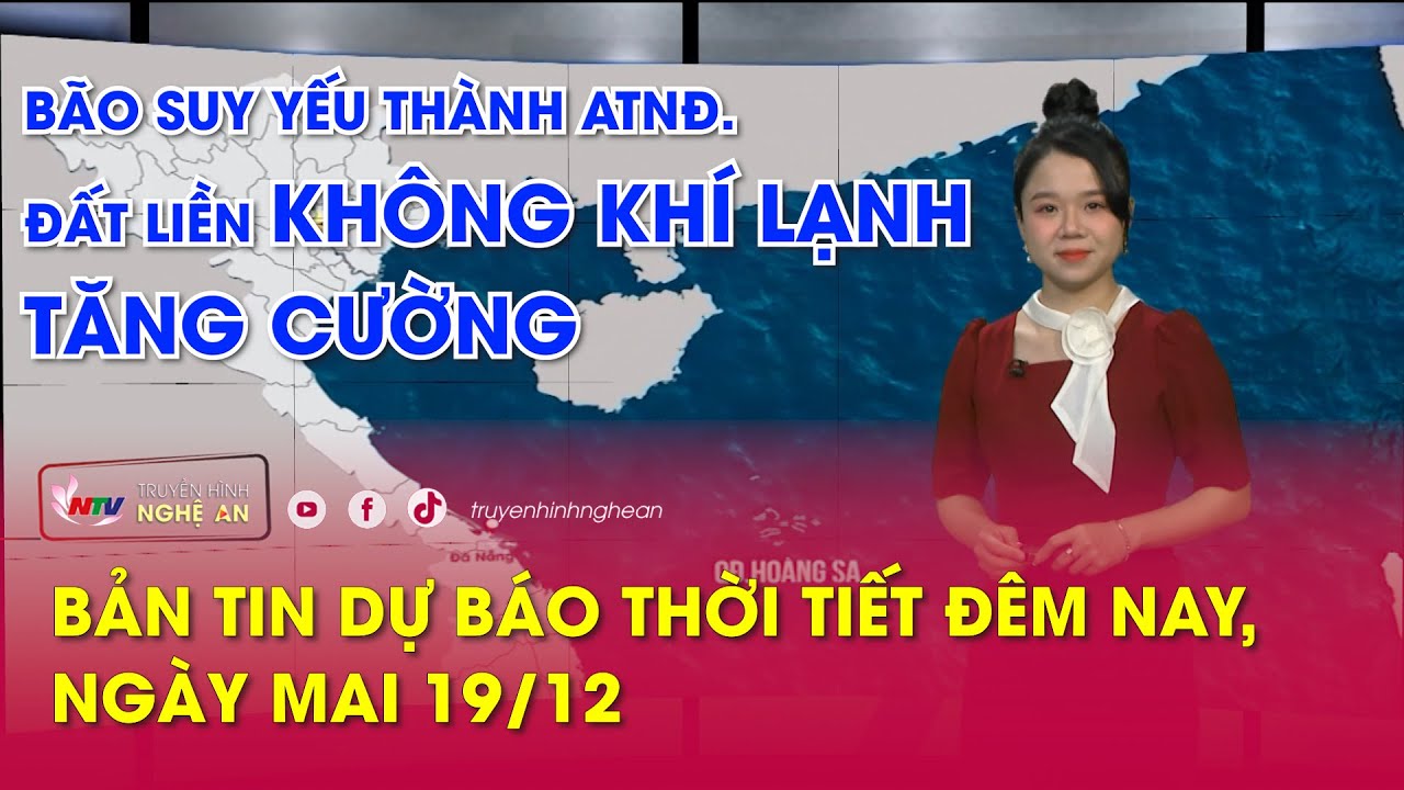 Bản tin Dự báo thời tiết đêm nay, ngày mai 19/12/2023: Không khí lạnh tăng cường