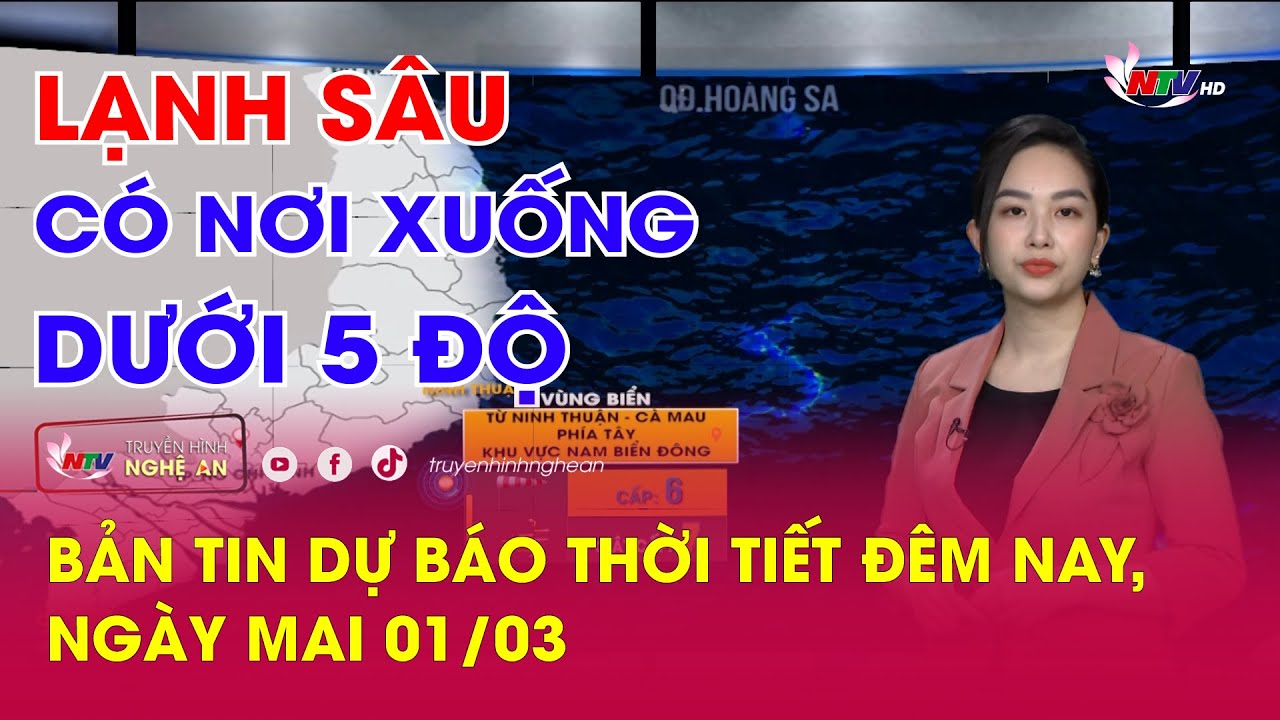 Bản tin Dự báo thời tiết đêm nay, ngày mai 01/03/2024: Lạnh sâu. Có nơi xuống dưới 5 độ