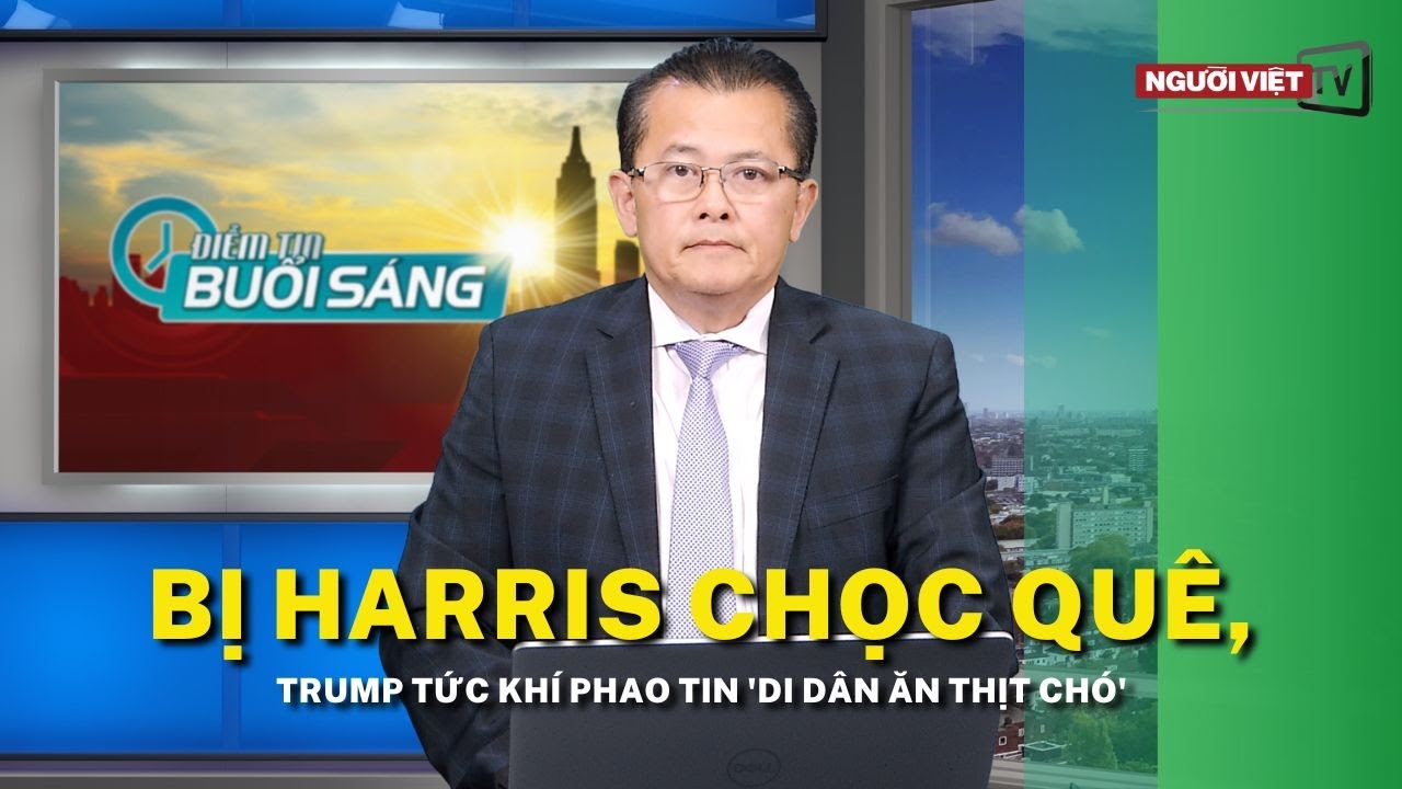 Bị Harris chọc quê, Trump tức khí phao tin 'di dân ăn thịt chó'