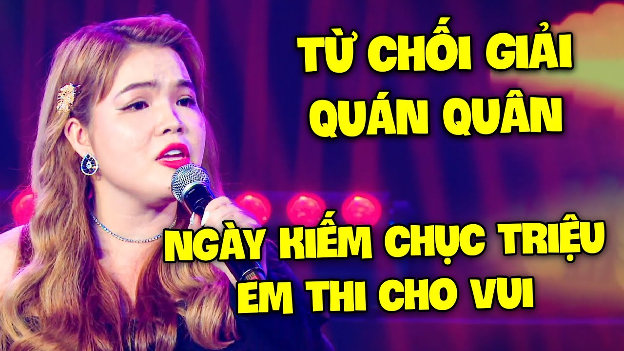 CHẤN ĐỘNG cô gái TỪ CHỐI GIẢI QUÁN QUÂN vì EM THI CHO VUI CHỨ GIẢI NHÀ EM NHIỀU | Song Ca Giấu Mặt