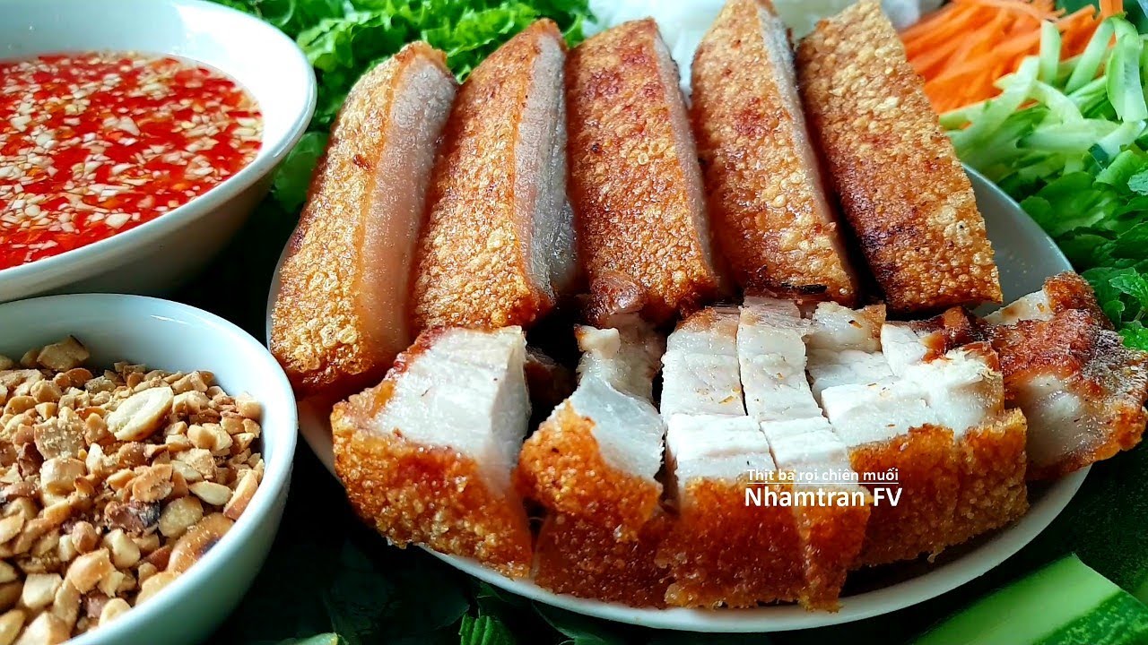 THỊT BA RỌI CHIÊN MUỐI da giòn xốp như heo quay cách làm đơn giản hơn ai cũng làm được |Nhamtran FV