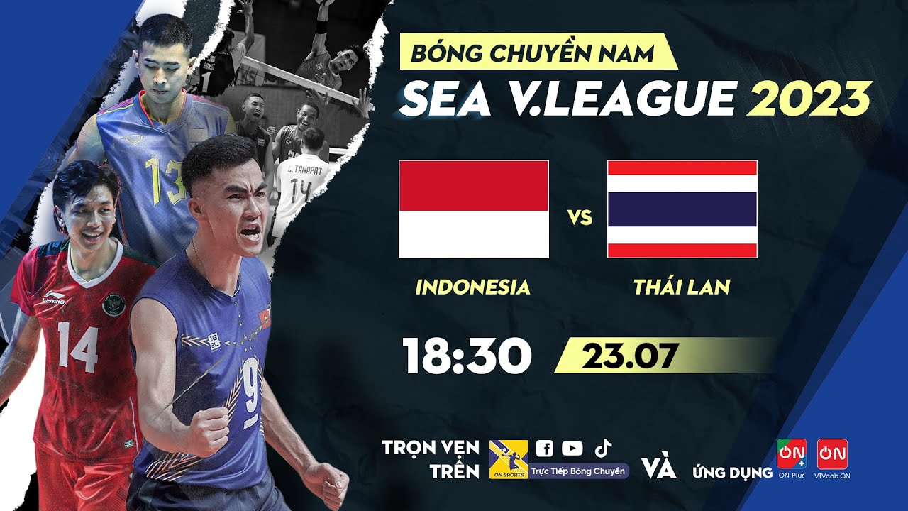 🔴Trực tiếp: Indonesia - Thái Lan | Bóng chuyền Nam - SEA V.League 2023