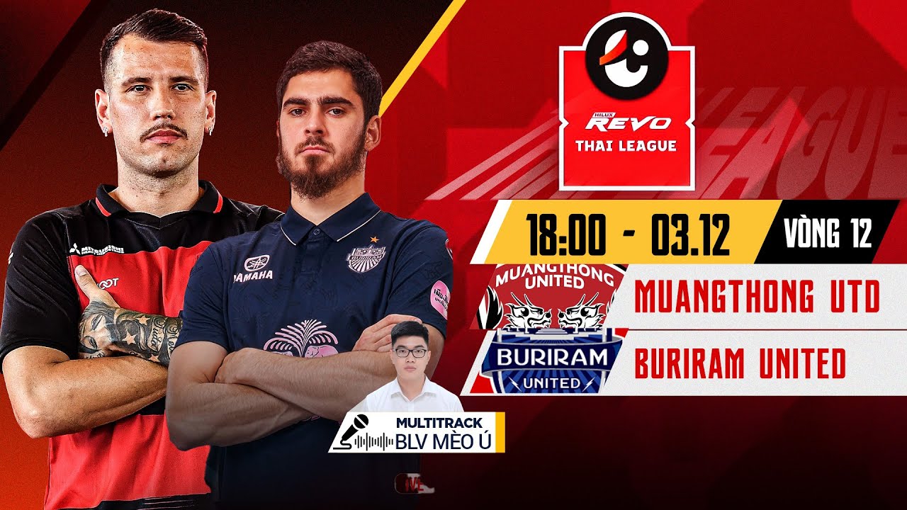 🔴Trực tiếp: Muangthong United - Buriram United l Thai League 2023/24