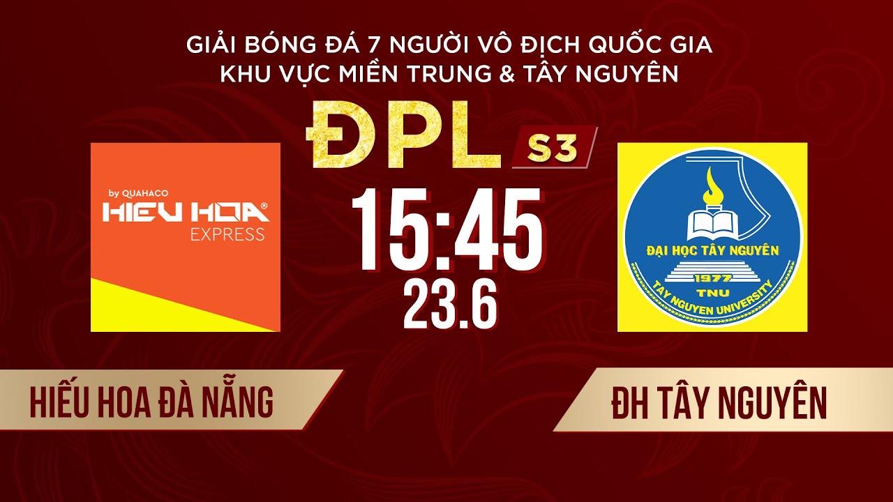 🔴Trực tiếp: Hiếu Hoa Đà Nẵng - ĐH Tây Nguyên | Giải bóng đá 7 người VĐQG Bia Saigon Cup 2024 #ĐPLS3