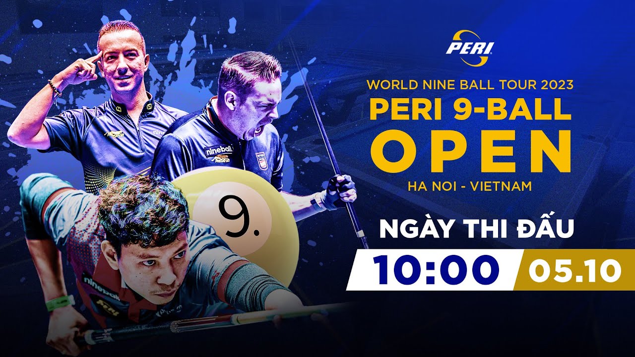 🔴Trực tiếp: Giải billiards Peri 9-Ball Open Championship 2023 - Sáng 05/10