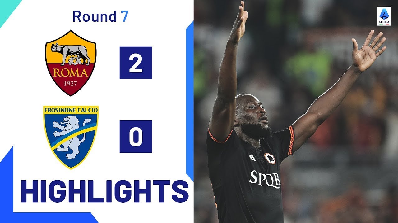 Highlights AS Roma - Frosinone | Dybala - Lukaku toả sáng giúp Mourinho giải mã hiện tượng Serie A