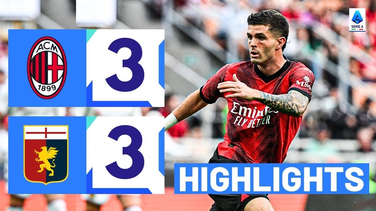 Highlights AC MILAN vs GENOA | Đại tiệc tấn công - rượt đuổi nghẹt thở 6 bàn, Giroud vô lê đẳng cấp