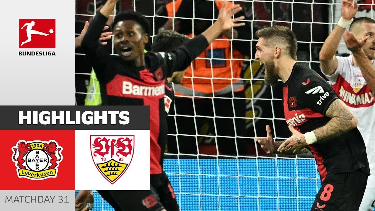 Highlights Bayer Leverkusen vs Stuttgart | Điên cuồng bắn phá, vỡ òa bàn thắng phút bù giờ