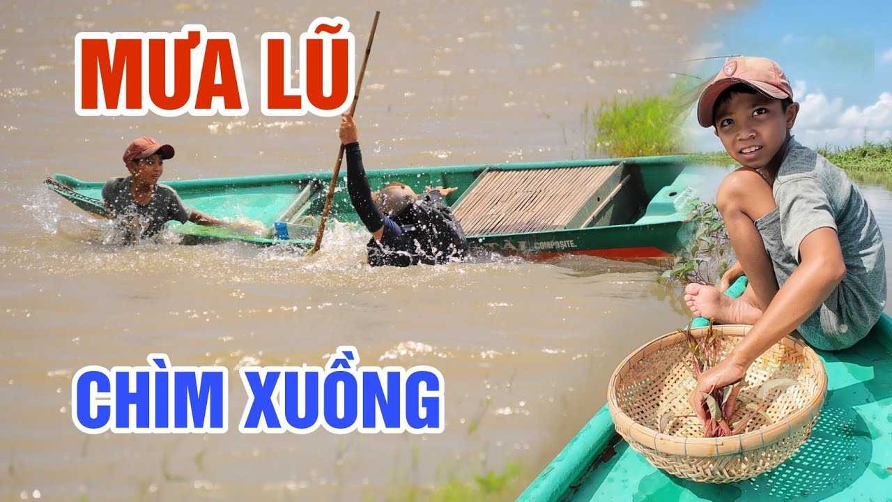 MƯA LŨ CUỒN CUỘN, SỰ CỐ LẬT XUỒNG - THĂM 2 CHA CON CẬU BÉ 11 TUỔI CÔ ĐƠN GIỮA ĐỒNG NƯỚC NỔI | OKDD