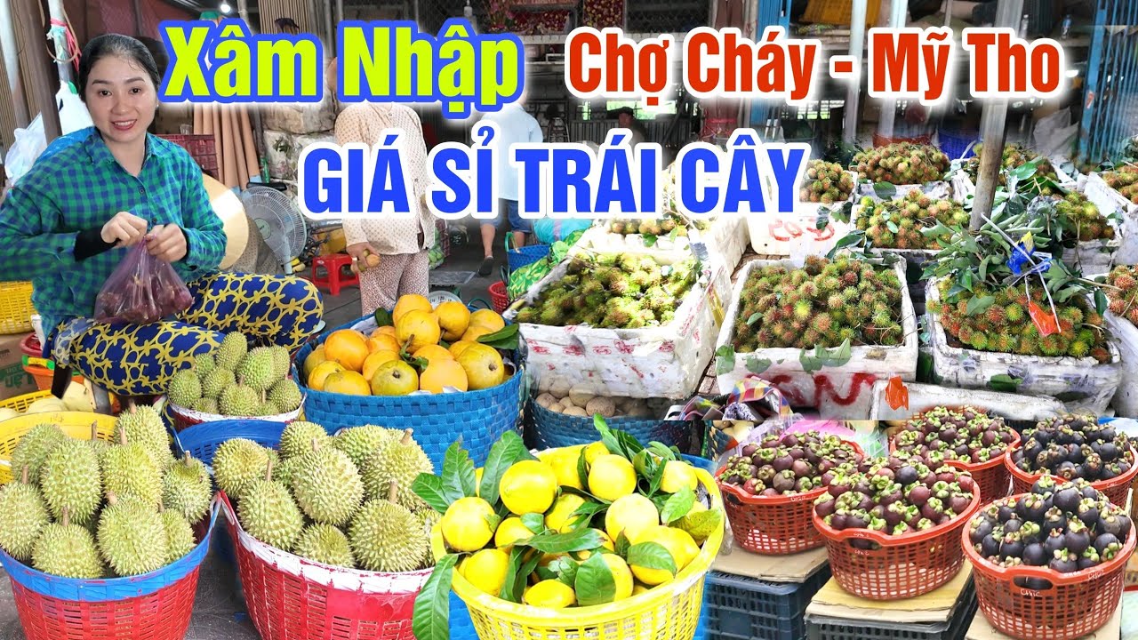 XÂM NHẬP CHỢ CHÁY MỸ THO HỎI GIÁ SỈ TRÁI CÂY ĐẦU MÙA - THỜI ĐIỂM TRÁI CÂY NGON NHẤT