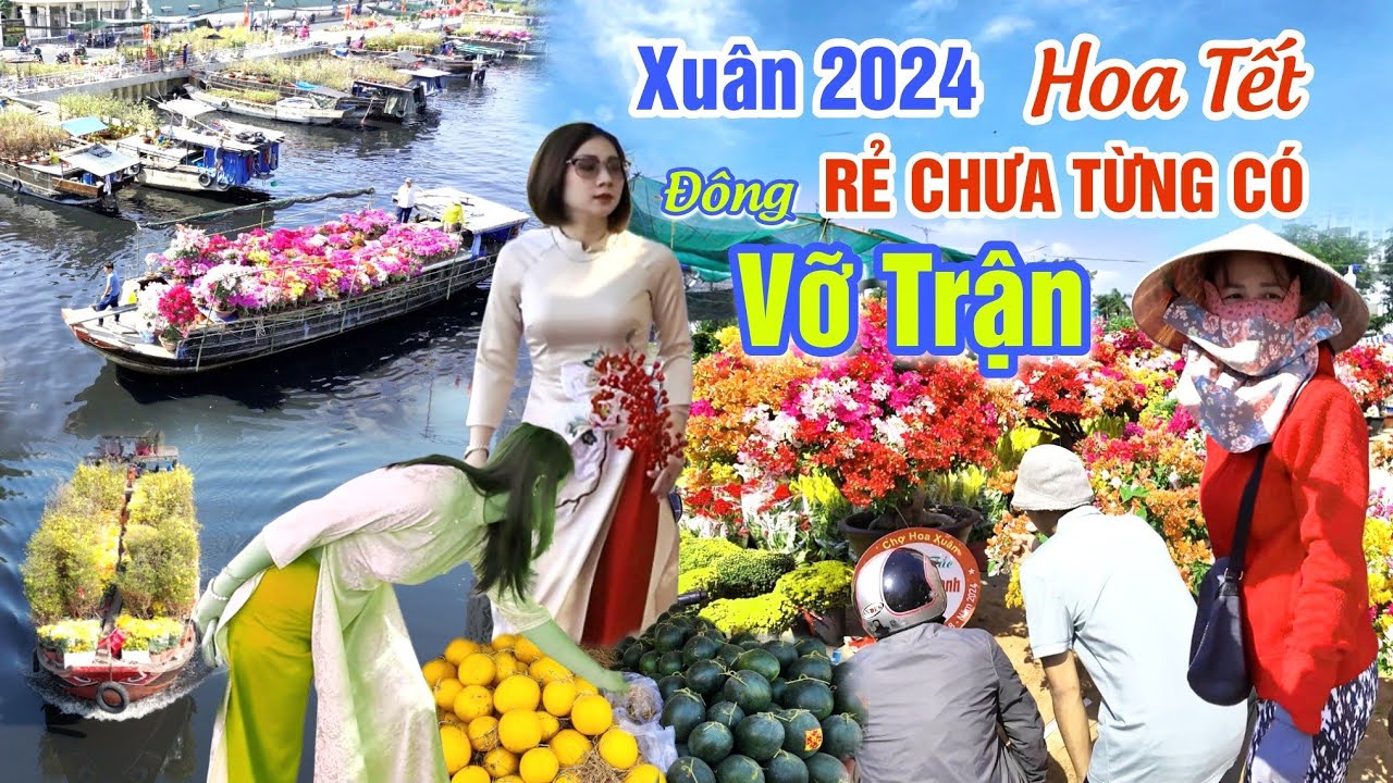 ĐẠI HẠ GIÁ HOA TẾT 2024: HOA GIẤY, MAI VÀNG RẺ CHƯA TỪNG CÓ TẠI CHỢ HOA XUÂN BẾN BÌNH ĐÔNG