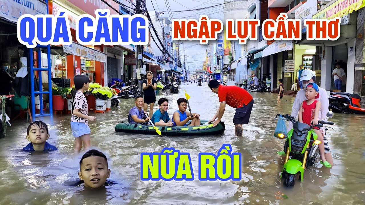 QUÁ CĂNG NGẬP LỤT DÂNG CAO BÀ CON CẦN THƠ HỌC CÁCH MƯU SINH TRONG BIỂN NƯỚC | OKDD