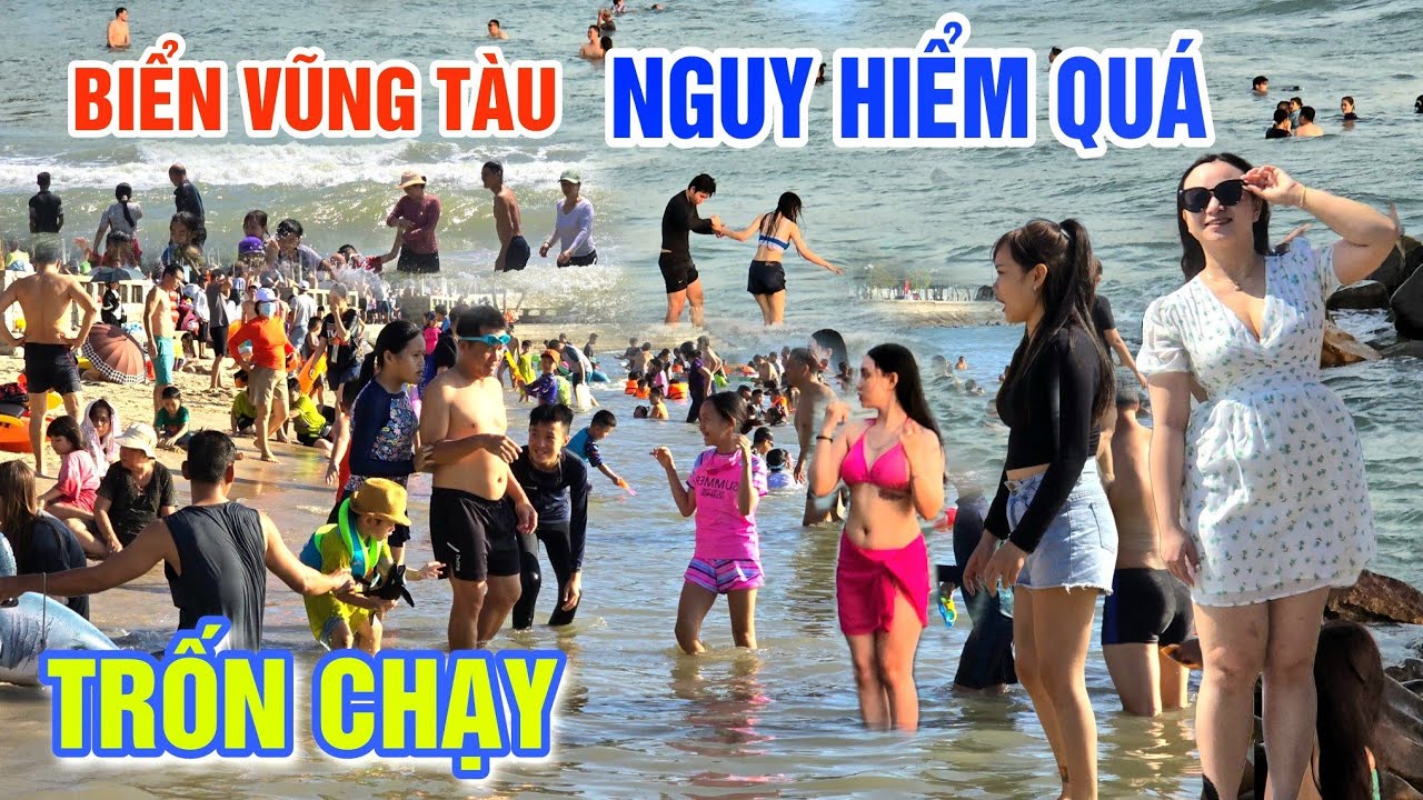 QUÁ NGUY HIỂM BIỂN VŨNG TÀU BÃI SAU - DU KHÁCH CHẠY VỀ BÃI TRƯỚC NGẮM HOÀNG HÔN TUYỆT ĐẸP