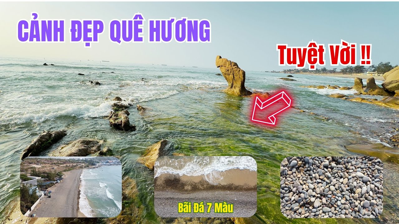 Ngỡ Ngàng cảnh đẹp bến cá La gàn , bãi biển Cổ Thạch,  Bãi đá 7 màu  ở Tuy Phong, Bình Thuận  ❤️  🏝