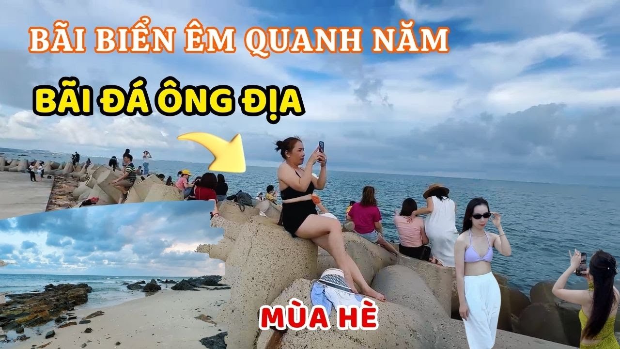 Bãi đá ông địa biển cực êm  mùa hè,  điểm đến không thể bỏ lỡ du lịch Phan Thiết ❤️ 🏝