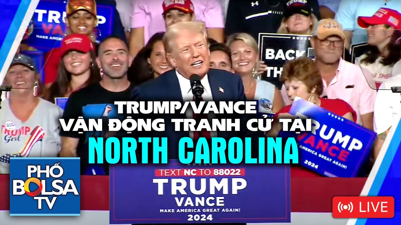 Trump-Vance vận động tranh cử tại bang North Carolina: Tấn công trực diện vào ƯCV Kamala Harris