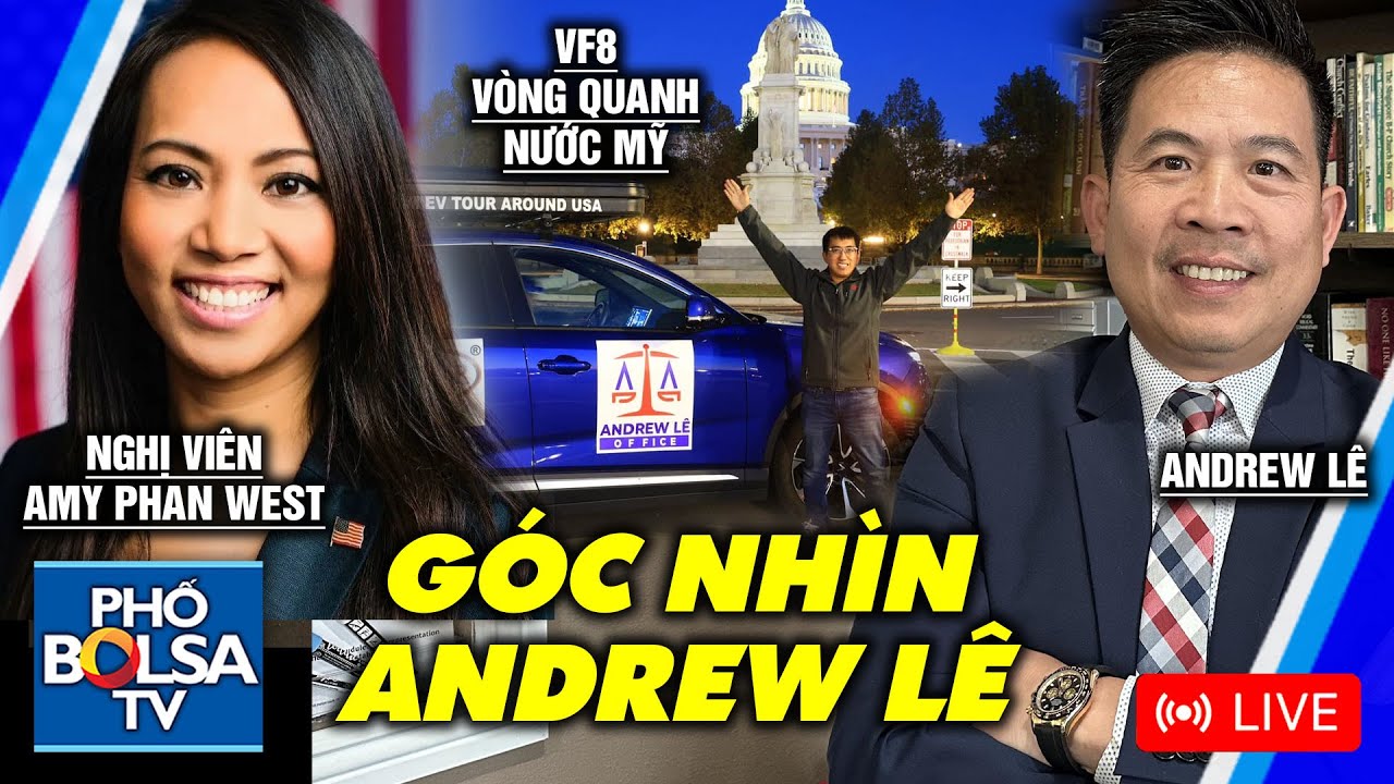 GÓC NHÌN ANDREW: Chiến cuộc Gaza, tranh cử TT Mỹ, chính trị Westminster, VF8 Vòng Quanh Nước Mỹ