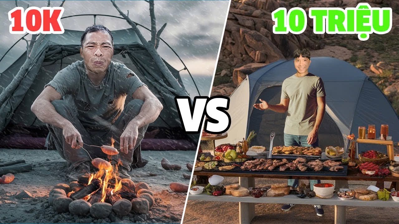 Bốc Thăm Cắm Trại 10k với 10 Triệu | Cắm Trại Trên Cao Nguyên Đá | Camping Challenges