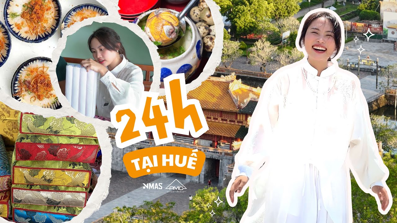 Vlog 24h tại Huế - Lần đầu được diễn trong nhà hát Đại Nội, tự tay làm gối cung đình