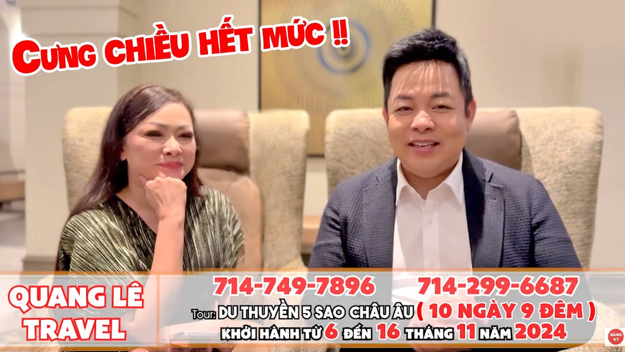 Không xem tiếc cả đời - Như Quỳnh u60 được Quang Lê cưng chiều trên du thuyền CHÂU ÂU