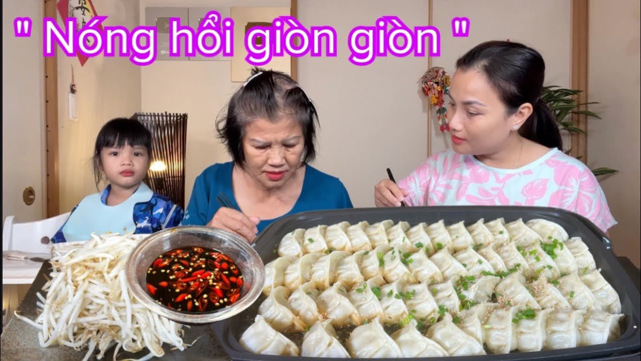 Hai mẹ con cùng nhau ăn mâm há cảo Nhật - Thông báo tin vui #1517