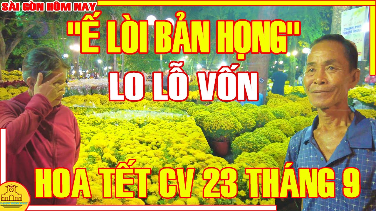 Ế LÒI BẢN HỌNG! HOA TẾT CV 23 Tháng 9 / LO LỖ VỐN, NGƯỜI XEM NHIỀU HƠN MUA / Sài Gòn Hôm Nay