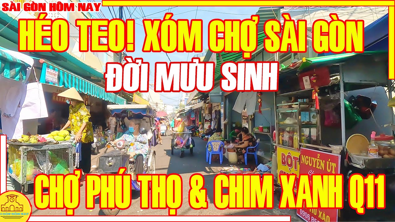 HÉO TEO! Sài Gòn Ế DÀI XÓM CHỢ / Chợ PHÚ THỌ & CHIM XANH Q11 Khu NHỊ TÌ QUẢNG ĐÔNG / Sài Gòn Hôm Nay