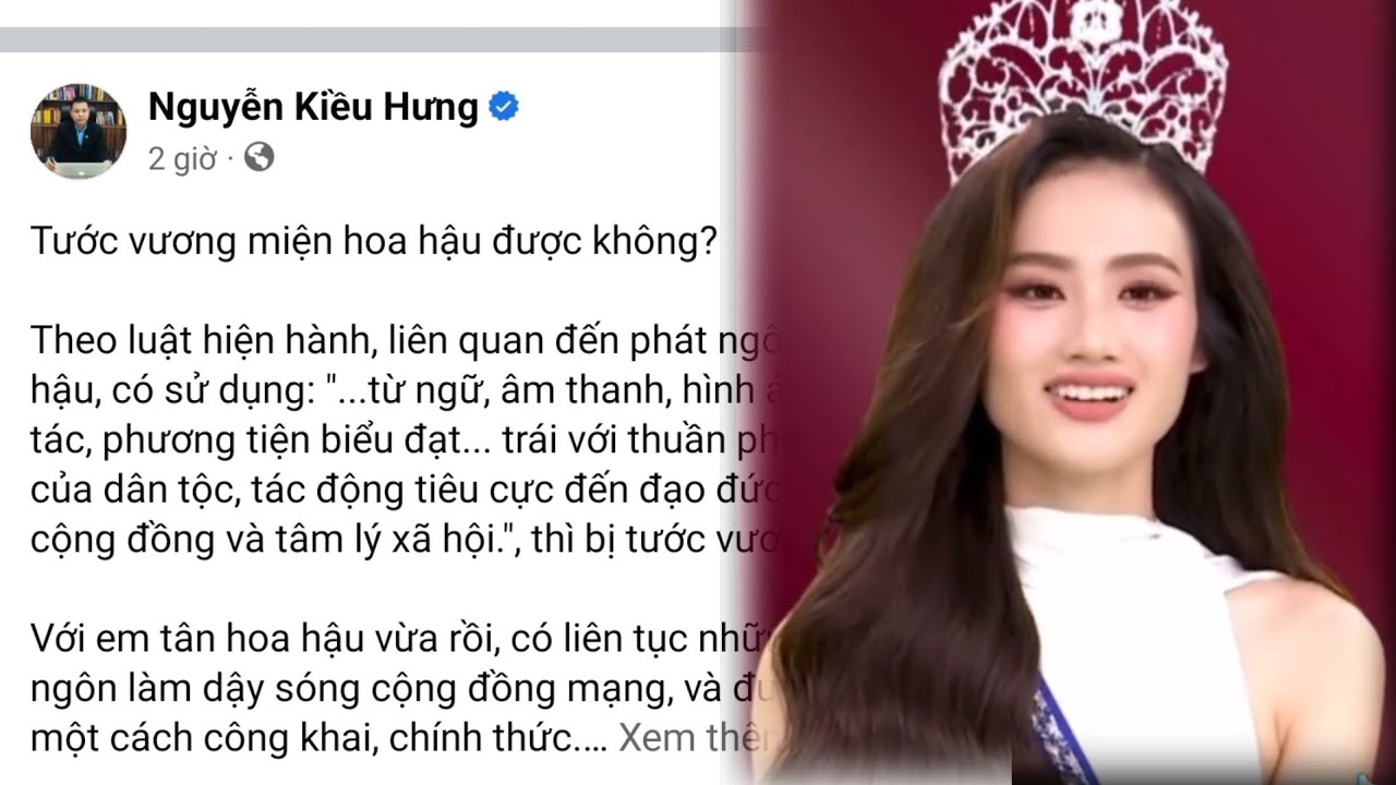 Luật sư lên tiếng khả năng tước vương miện hoa hậu Ý NHI, hoa hậu Ý NHI hát cùng NS DỊU HIỀN