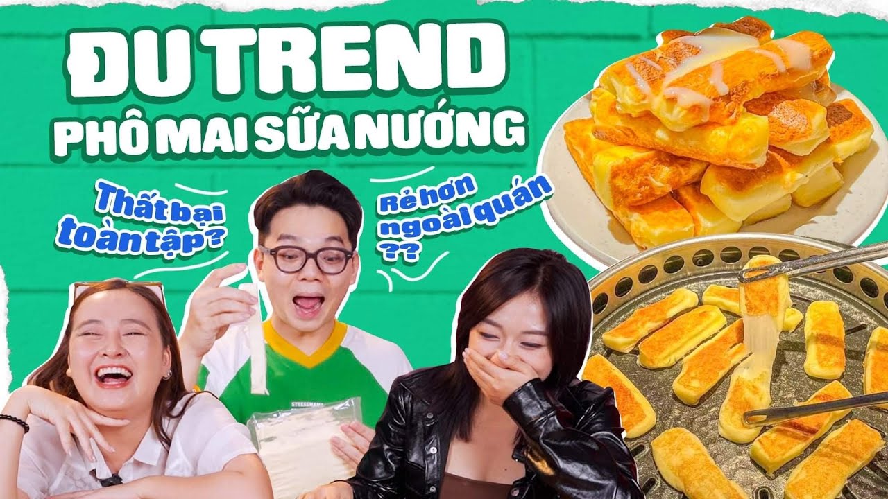 Tự làm PHÔ MAI SỮA NƯỚNG siêu hot TikTok!!!: nhìn tưởng dễ… hoá ra dễ FAIL 🤣