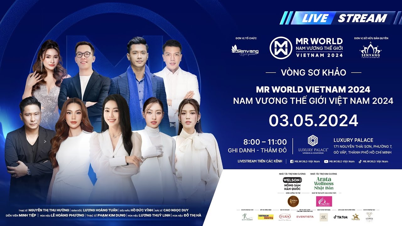 THẢM ĐỎ - VÒNG SƠ KHẢO MR WORLD VIETNAM - NAM VƯƠNG THẾ GIỚI VIỆT NAM 2024 [LIVESTREAM]