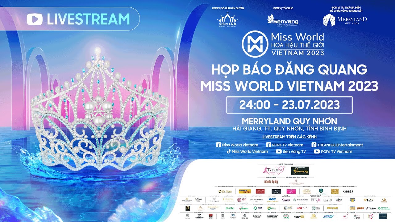 HỌP BÁO ĐĂNG QUANG HOA HẬU THẾ GIỚI VIỆT NAM – MISS WORLD VIETNAM 2023!