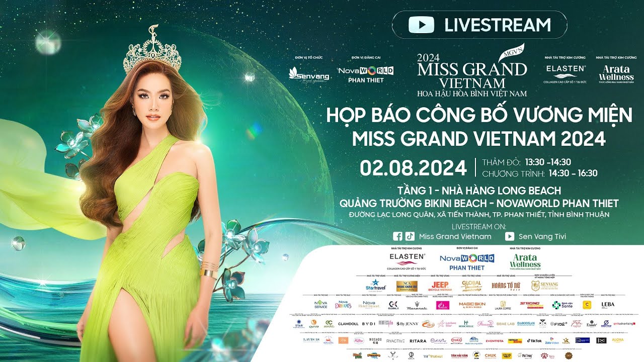 HỌP BÁO CÔNG BỐ VƯƠNG MIỆN MISS GRAND VIETNAM 2024 || LIVESTREAM